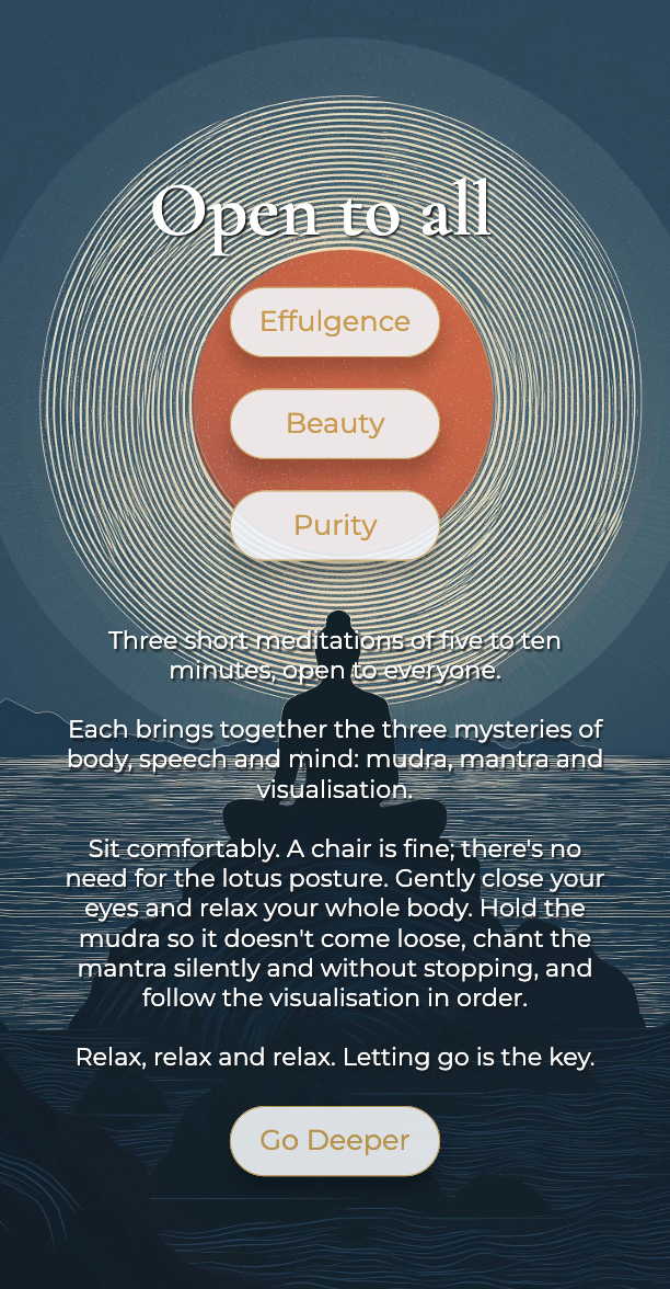 100 Steps: Open to all meditations